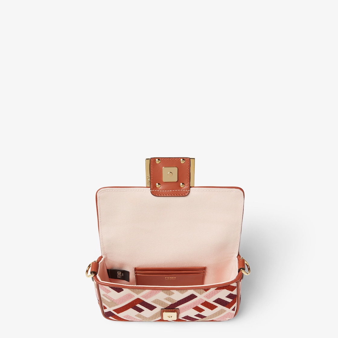 FENDI Baguette® Mini Canvas bag with multicolor FF embroidery - Image 6